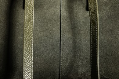 Photo of Texture of natural leather as background, top view