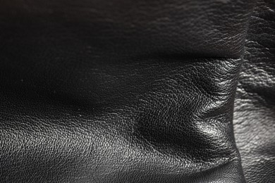 Photo of Texture of natural leather as background, closeup