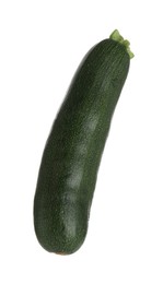 Photo of One fresh ripe zucchini isolated on white