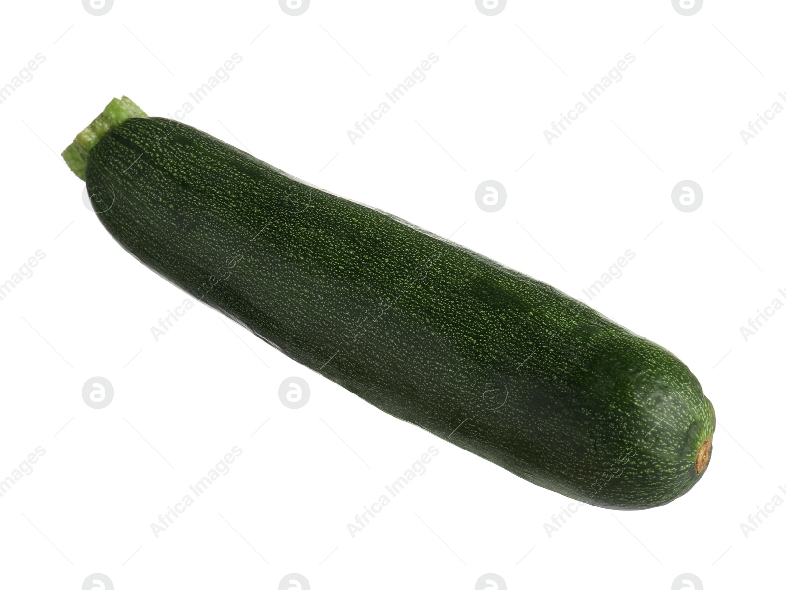 Photo of One fresh ripe zucchini isolated on white