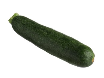 Photo of One fresh ripe zucchini isolated on white