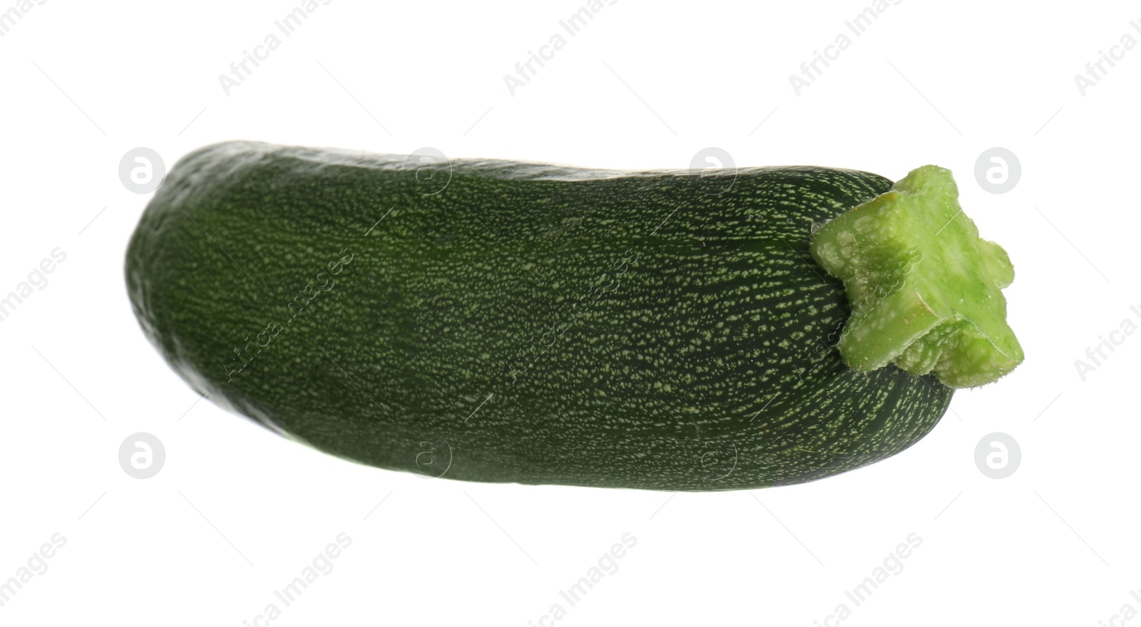 Photo of One fresh ripe zucchini isolated on white