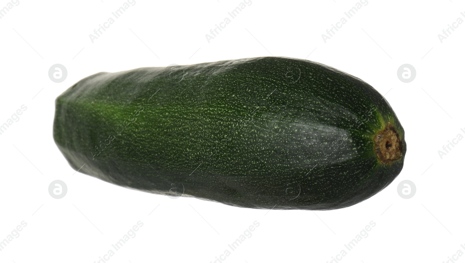 Photo of One fresh ripe zucchini isolated on white