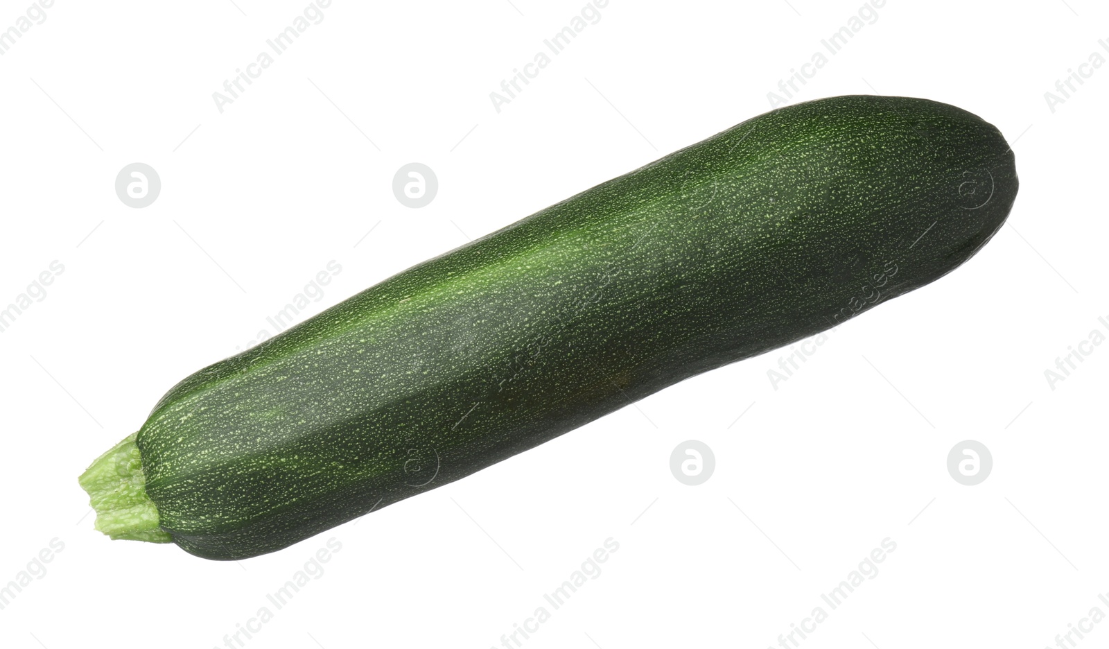 Photo of One fresh ripe zucchini isolated on white