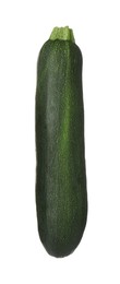 Photo of One fresh ripe zucchini isolated on white