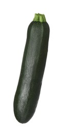 Photo of One fresh ripe zucchini isolated on white