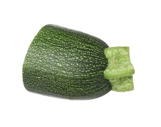Photo of Piece of fresh ripe zucchini isolated on white