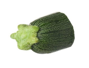 Photo of Piece of fresh ripe zucchini isolated on white