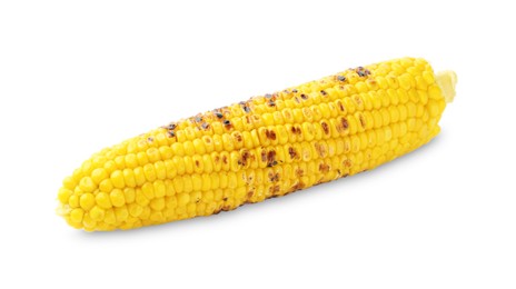 Photo of One tasty grilled corncob isolated on white