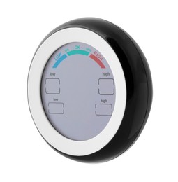 Photo of One hygrometer isolated on white. Smart home system
