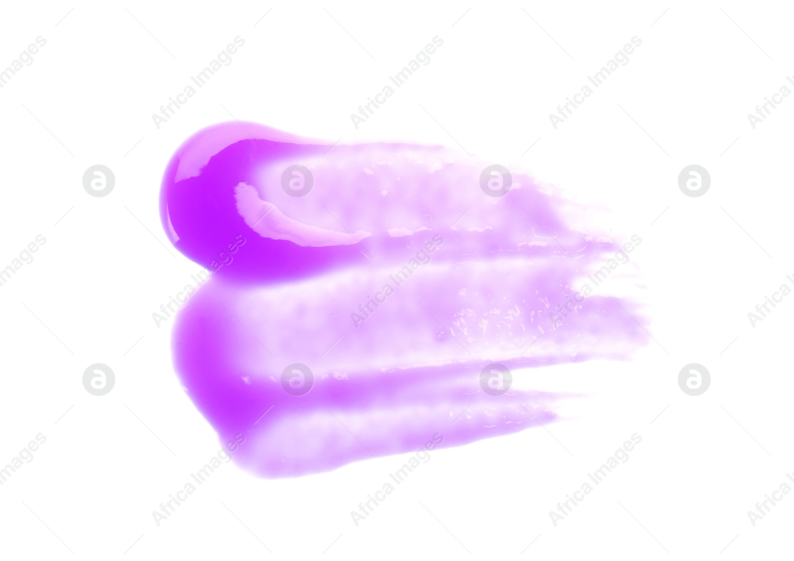 Sample of purple shampoo for blonde hair isolated on white, top view Photo of Sample of purple shampoo for blonde hair isolated on white, top view