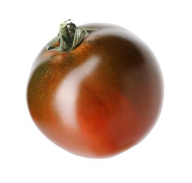 Photo of One ripe brown tomato isolated on white