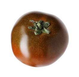 Photo of One ripe brown tomato isolated on white