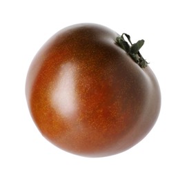 Photo of One ripe brown tomato isolated on white