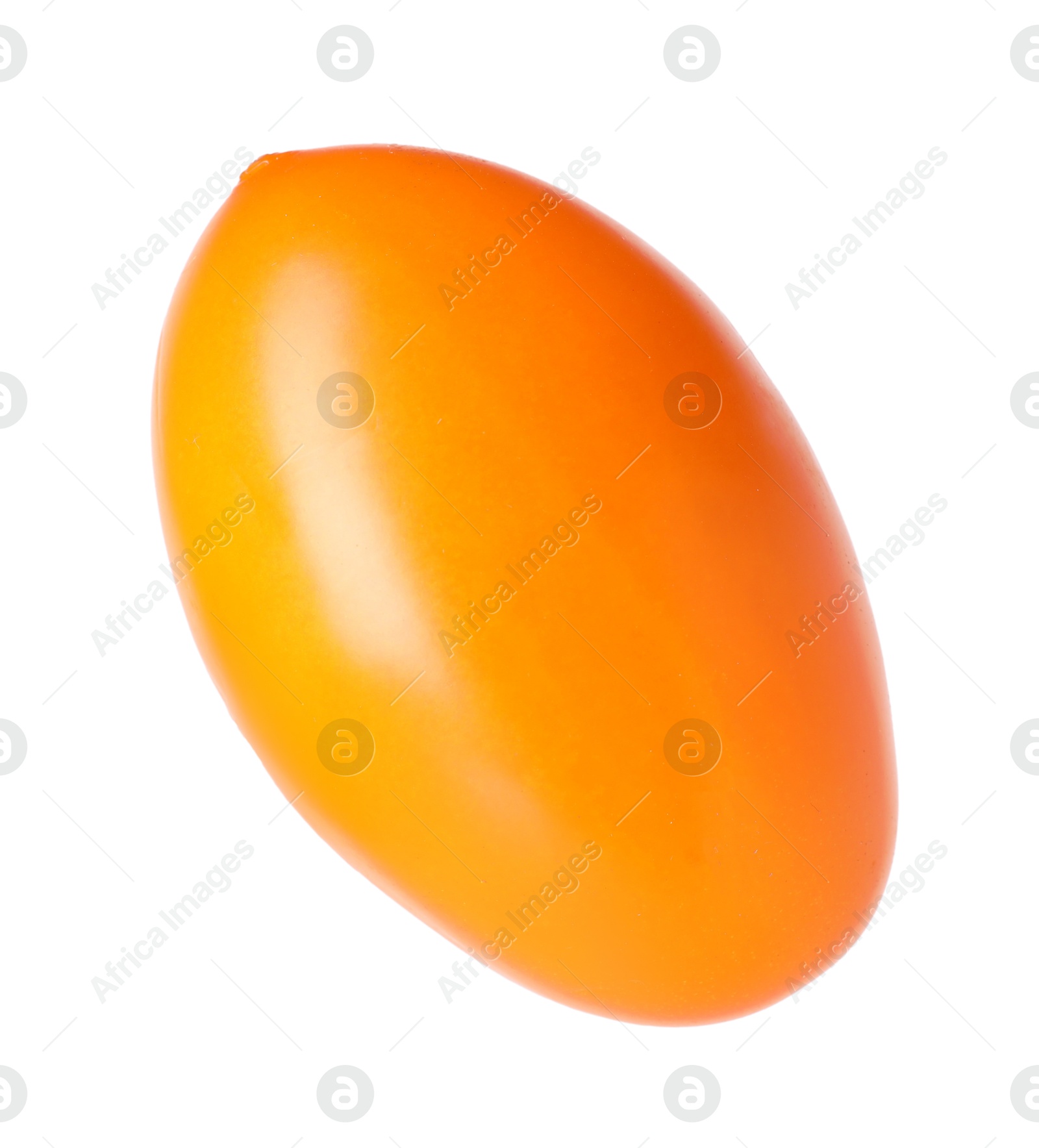 One ripe yellow tomato isolated on white Photo of One ripe yellow tomato isolated on white