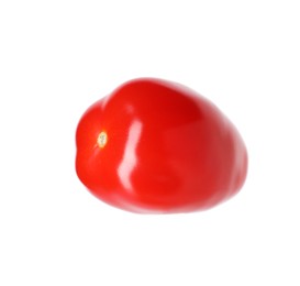 Photo of One ripe red tomato isolated on white