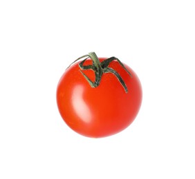 Photo of One ripe red tomato isolated on white