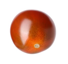 Photo of One ripe brown tomato isolated on white
