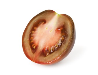 Photo of Piece of ripe tomato isolated on white
