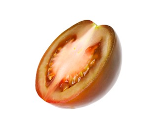 Photo of Piece of ripe tomato isolated on white