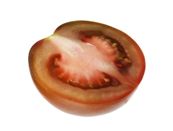 Photo of Piece of ripe tomato isolated on white