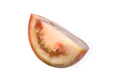 Photo of Piece of ripe tomato isolated on white