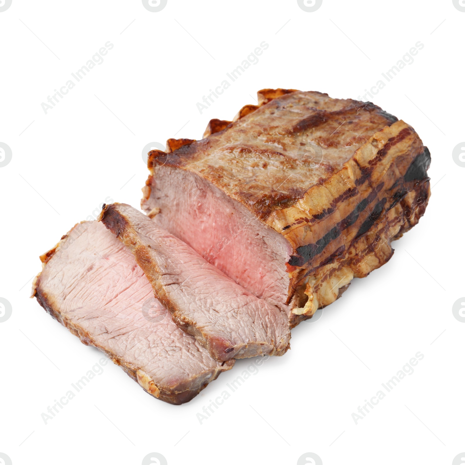 Photo of Delicious baked beef meat isolated on white