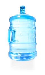 Photo of One cooler bottle with water isolated on white