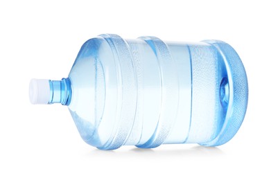 Photo of One cooler bottle with water isolated on white