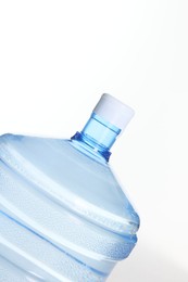 Photo of One cooler bottle with water isolated on white