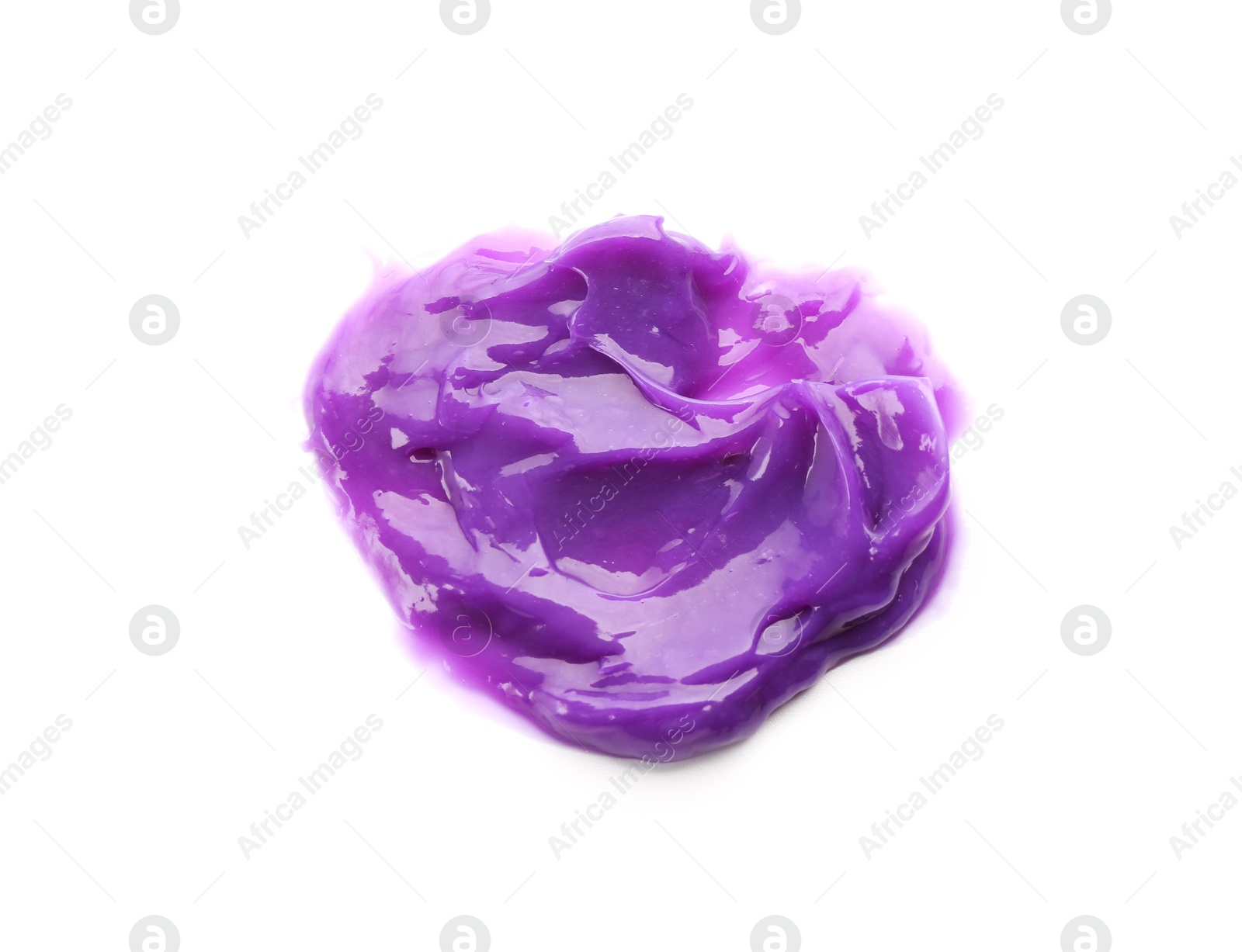 Sample of care cosmetic product for blonde hair isolated on white, above view Photo of Sample of care cosmetic product for blonde hair isolated on white, above view