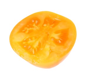 Photo of Slice of fresh tomato isolated on white