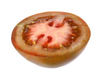 Photo of Slice of fresh tomato isolated on white