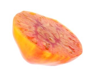 Photo of Slice of fresh tomato isolated on white