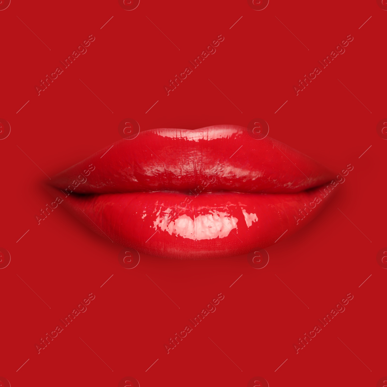 Woman's lips against background matching color of her lipstick Image of Woman's lips against background matching color of her lipstick