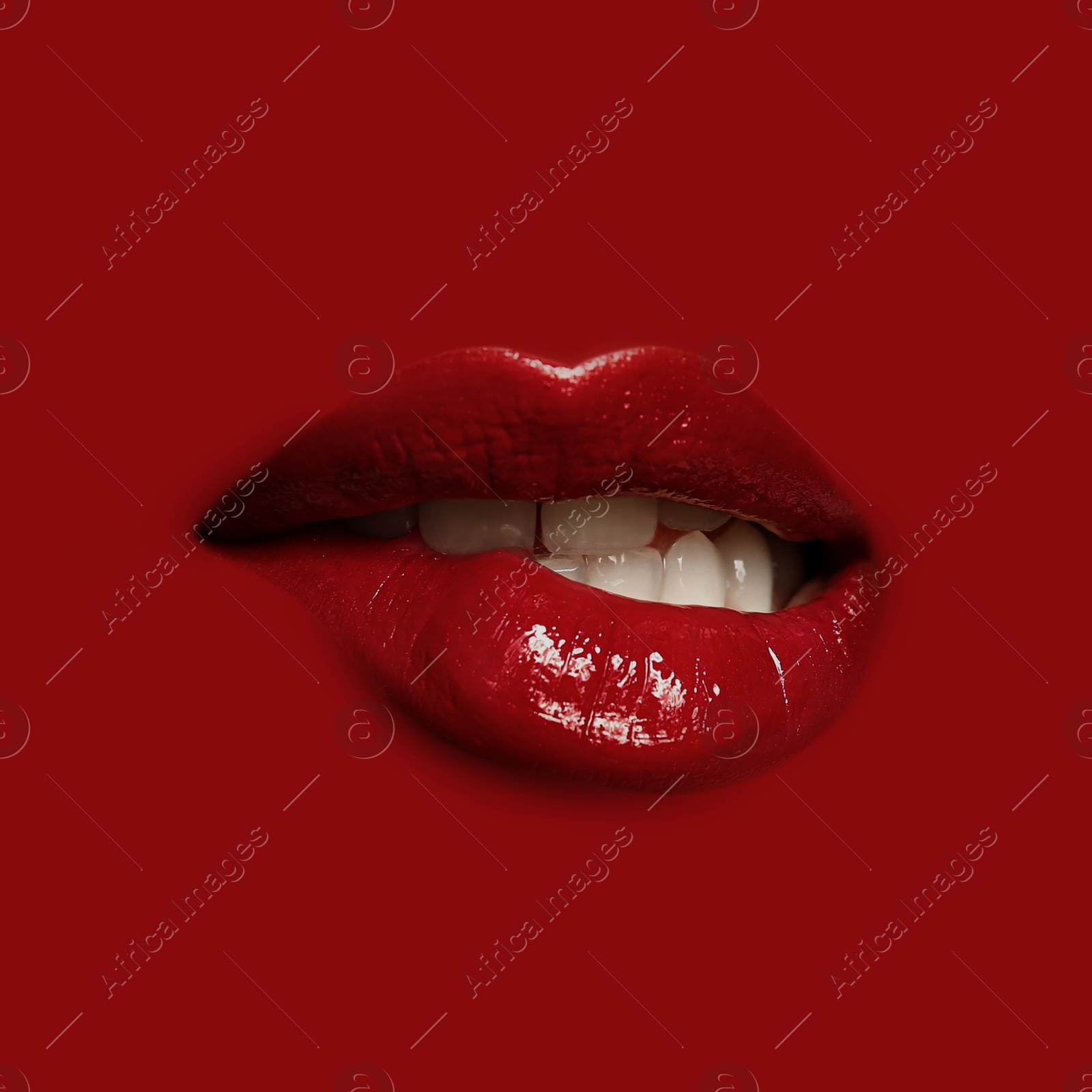 Woman's lips against background matching color of her lipstick Image of Woman's lips against background matching color of her lipstick