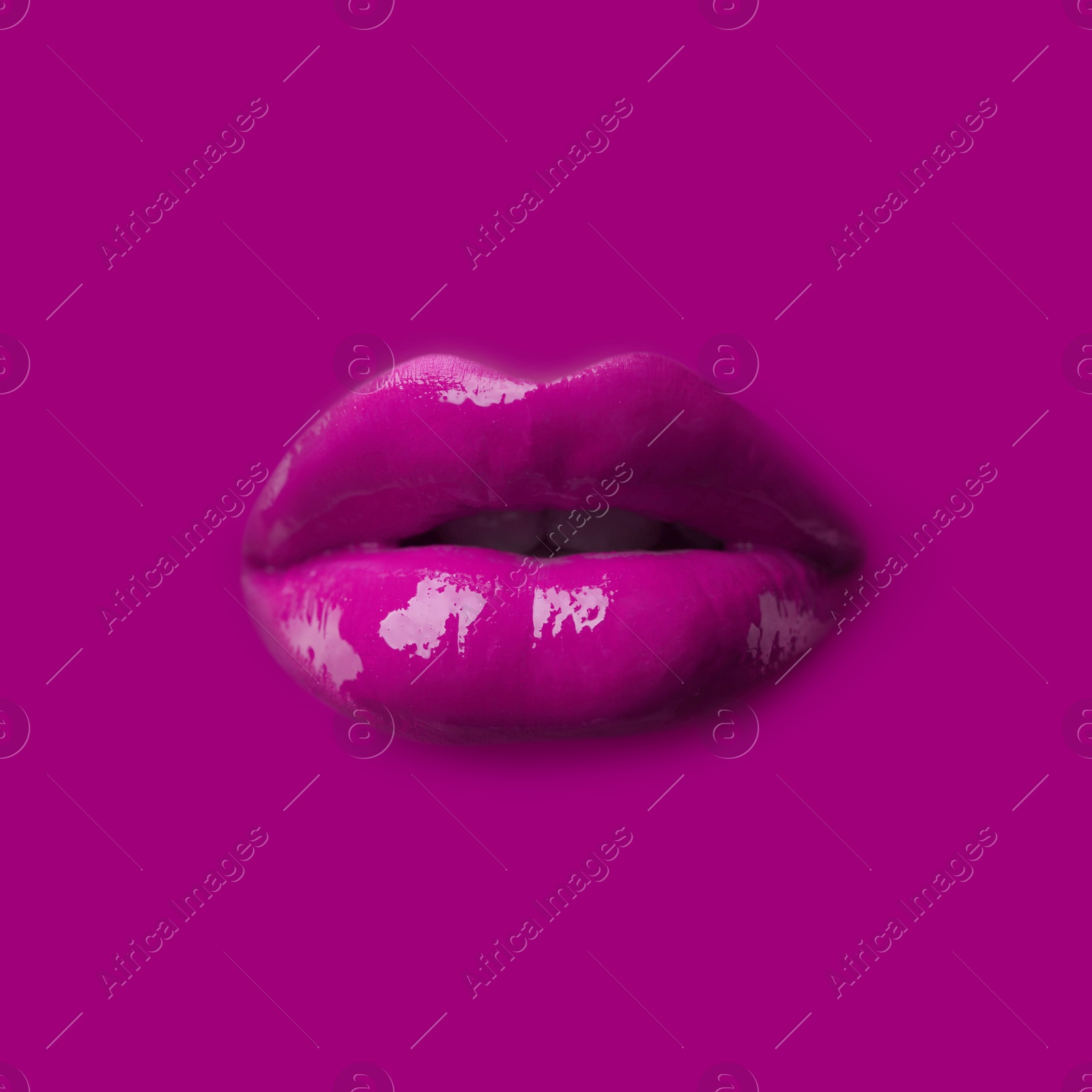 Woman's lips against background matching color of her lipstick Image of Woman's lips against background matching color of her lipstick