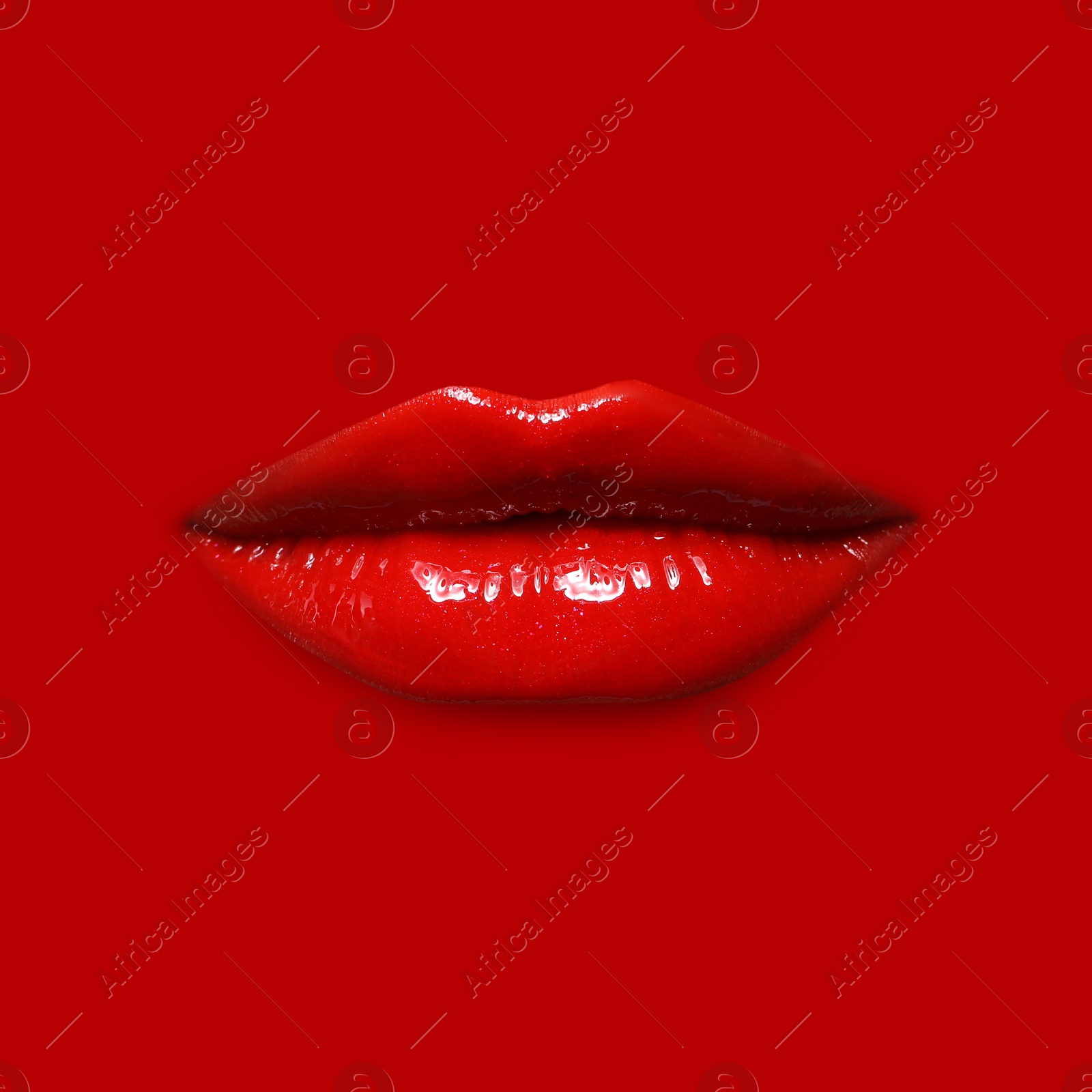 Woman's lips against background matching color of her lipstick Image of Woman's lips against background matching color of her lipstick