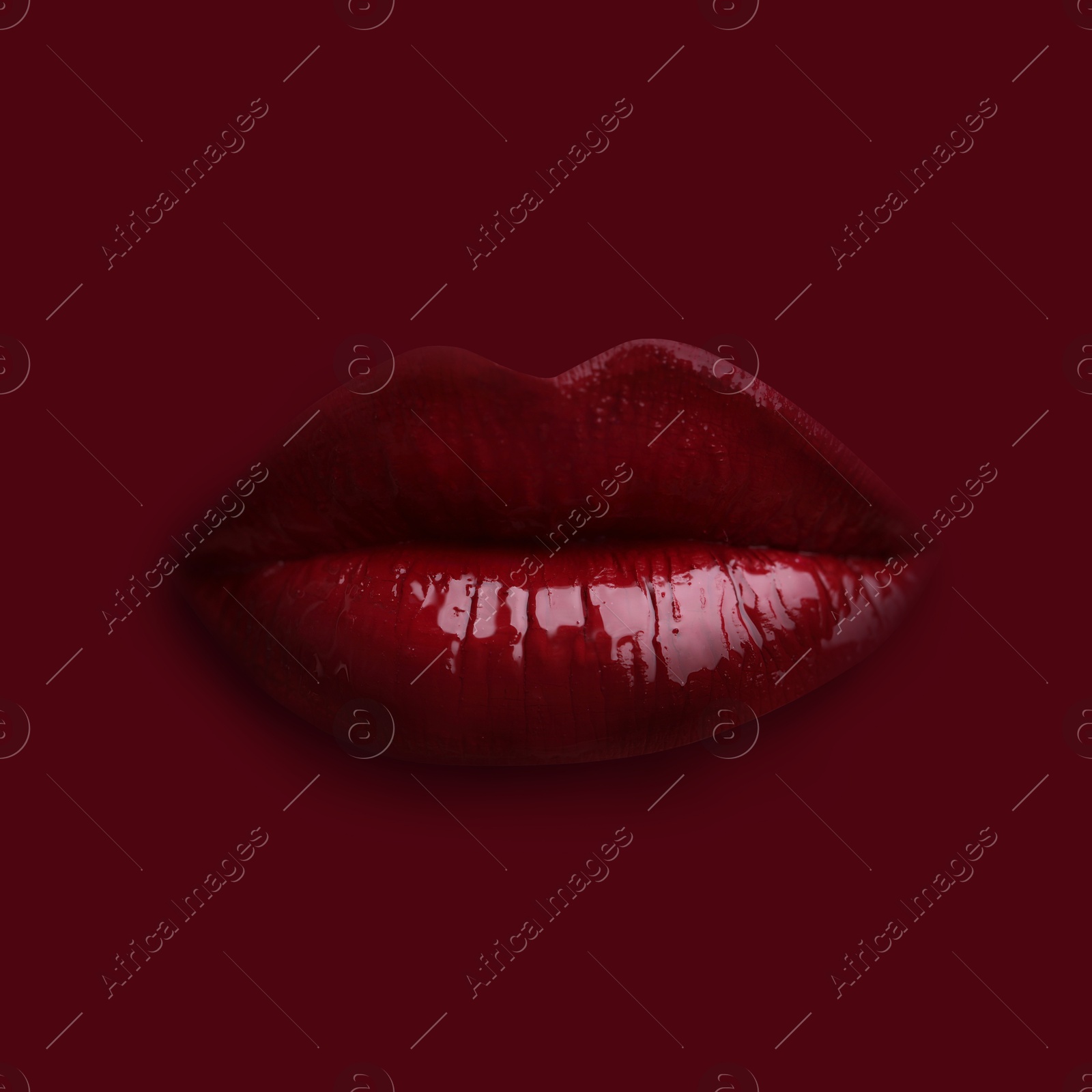 Woman's lips against background matching color of her lipstick Image of Woman's lips against background matching color of her lipstick