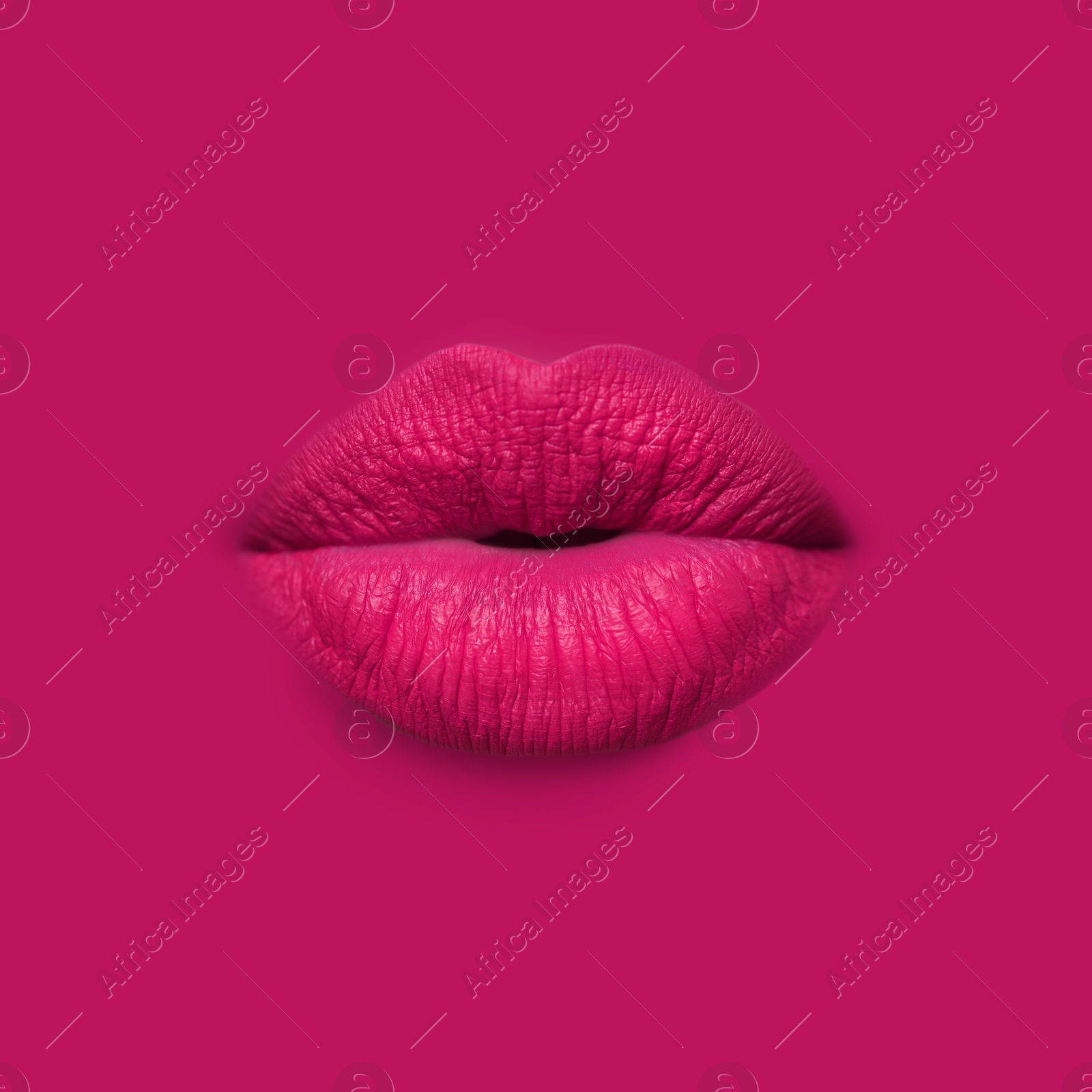 Woman's lips against background matching color of her lipstick Image of Woman's lips against background matching color of her lipstick