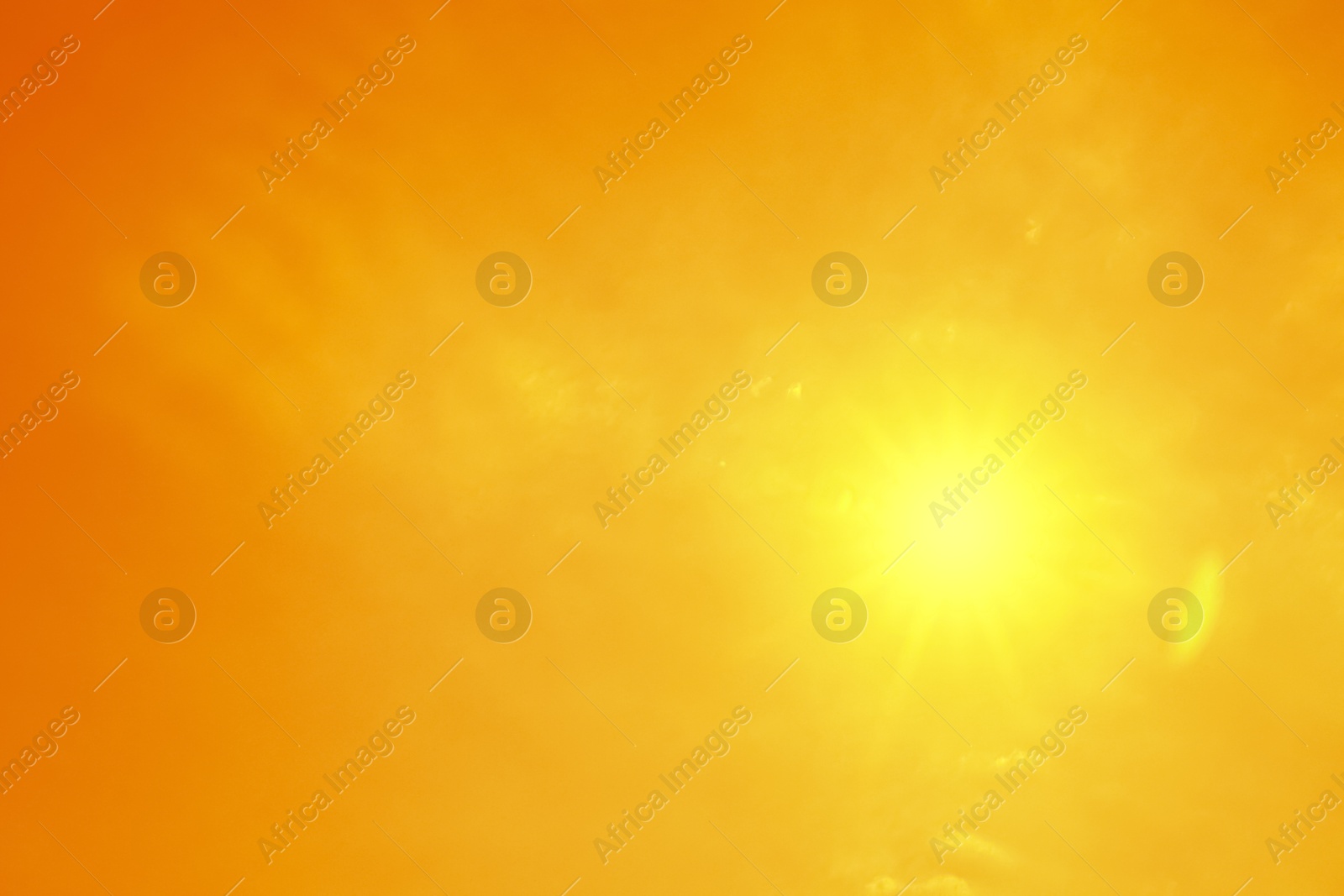 Bright sun in orange sky during hot summer weather Image of Bright sun in orange sky during hot summer weather