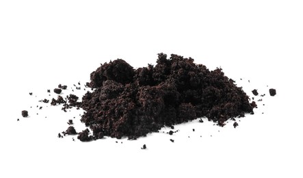 Photo of Pile of fresh soil isolated on white