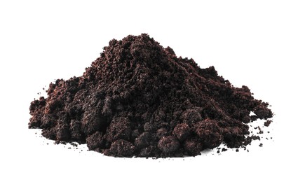 Photo of Pile of fresh soil isolated on white