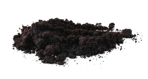 Photo of Pile of fresh soil isolated on white