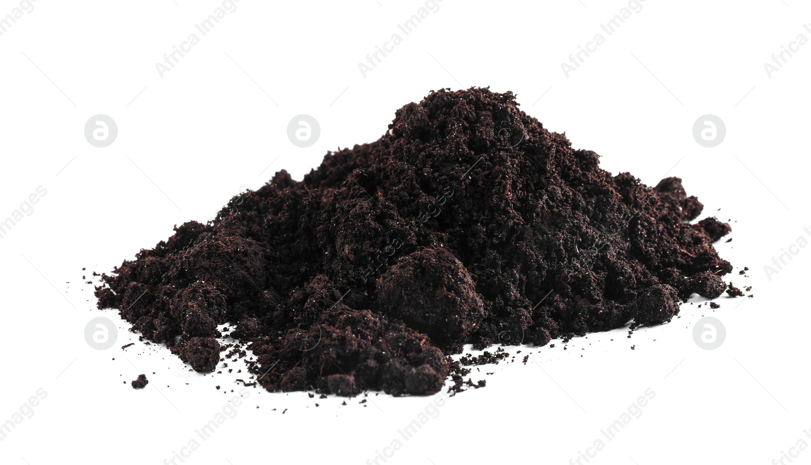 Photo of Pile of fresh soil isolated on white