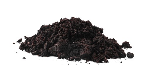 Photo of Pile of fresh soil isolated on white