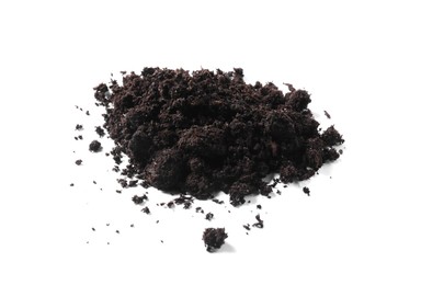 Photo of Pile of fresh soil isolated on white