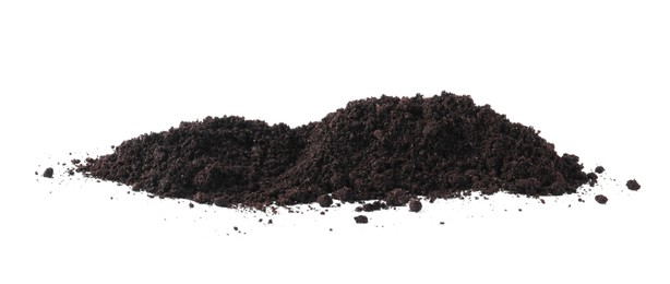 Photo of Pile of fresh soil isolated on white