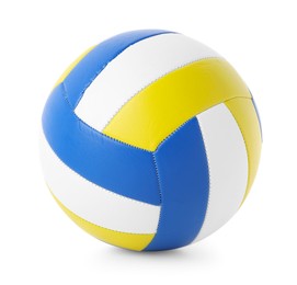Photo of One volleyball ball isolated on white. Sports equipment