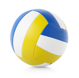 Photo of One volleyball ball isolated on white. Sports equipment